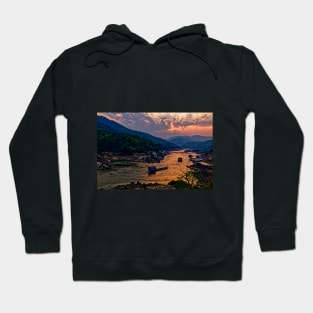 Evening mood on the Mekong in Pakbeng in Laos Hoodie